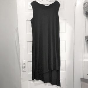 Chico's Black Midi Knit Dress Hem 12
